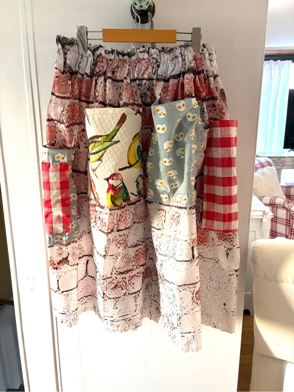 Distressed brick garden skirt